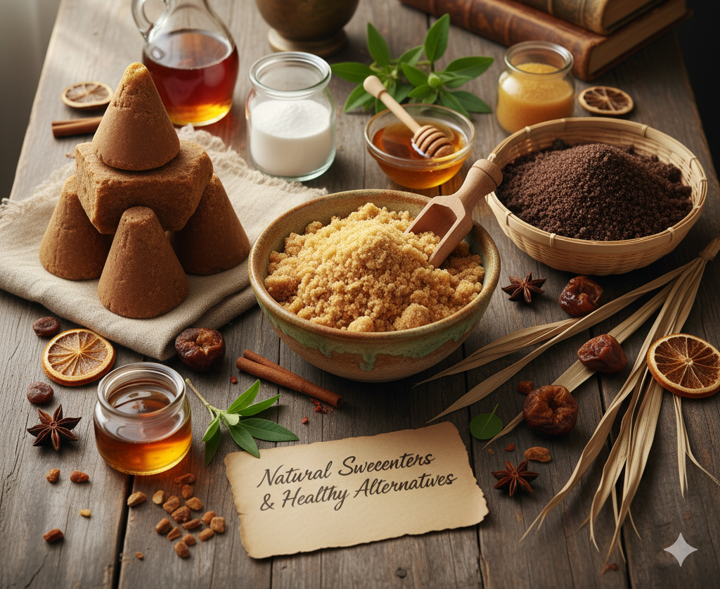Natural Sweeteners Explained: Benefits and Types of Desi Shakkar, Panela, Rapadura, and Palm Sugar