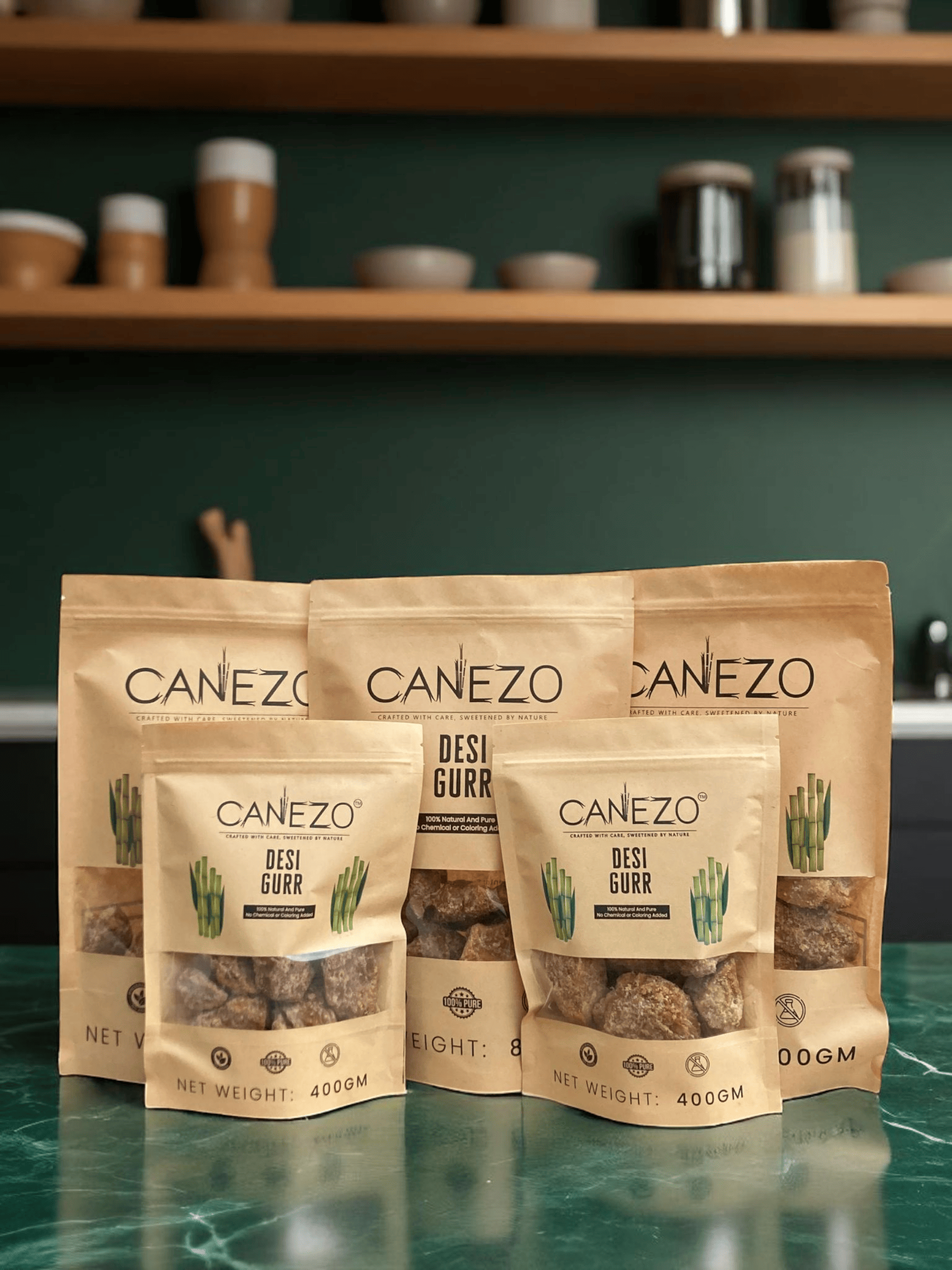 CANEZO DEAL 15 DESI GURR PACK OF 5 (3 x 800 gm & 2 x 400 gm)