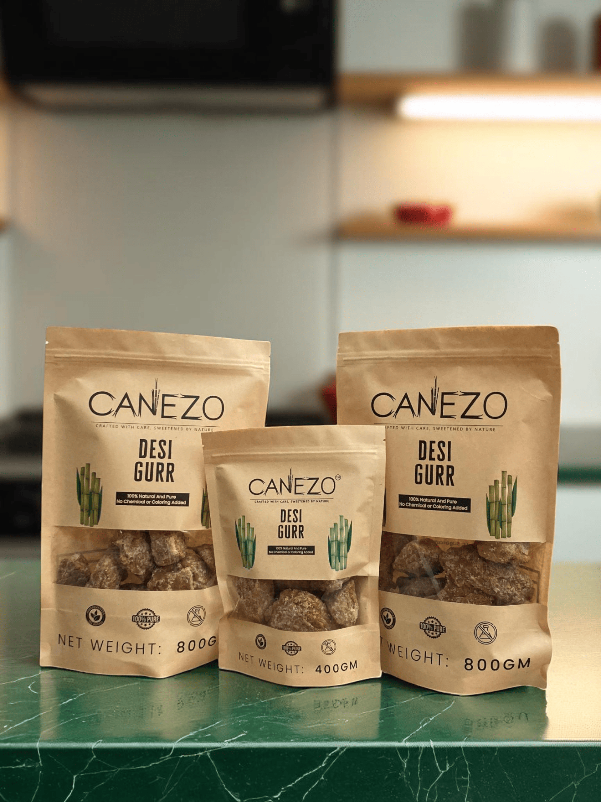 CANEZO DEAL 16 DESI GURR PACK OF 2 (2 x 800 gm & 1 x 400 gm)